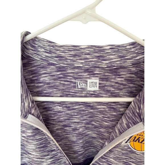 New Era NBA Los Angeles Lakers Purple Half Zip Pullover Jacket Women's - Picture 2 of 5